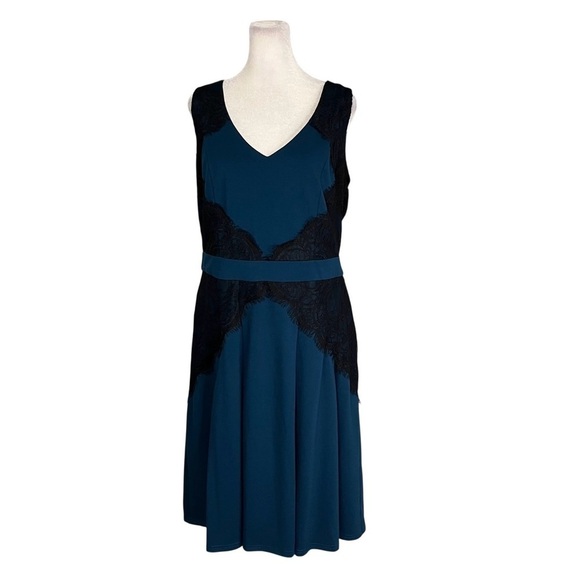 City Chic Dresses & Skirts - City Chic Lace Corset Teal Sleeveless Dress NWT Size 16 Small